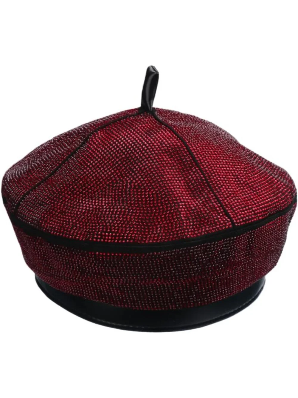 Chic PU Leather Black Beret Hat for Women | Stylish Casual Beanie Accessory